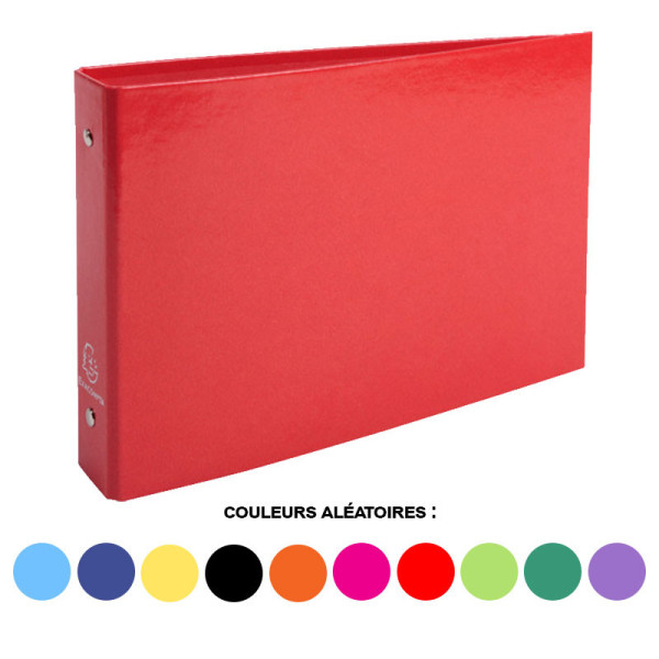 Classeur pour fiches bristol - 2 anneaux - 24 x 16,5 cm - Exacompta