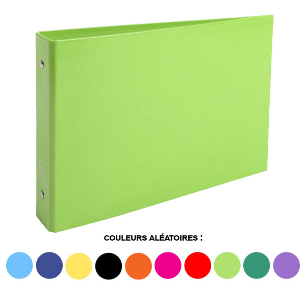 Classeur pour fiches bristol - 2 anneaux - 24 x 16,5 cm - Exacompta