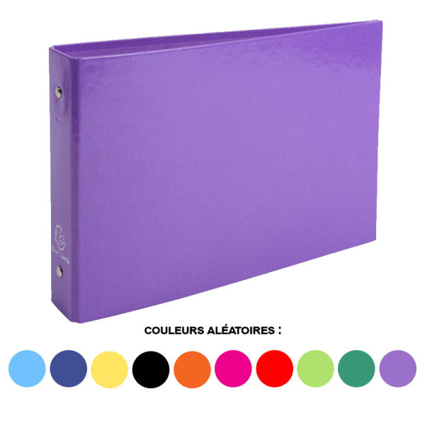 Classeur pour fiches bristol - 2 anneaux - 24 x 16,5 cm - Exacompta