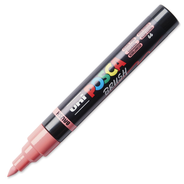 photo - Marqueur POSCA - Corail - Pointe brush - PC5BR - Tous supports
