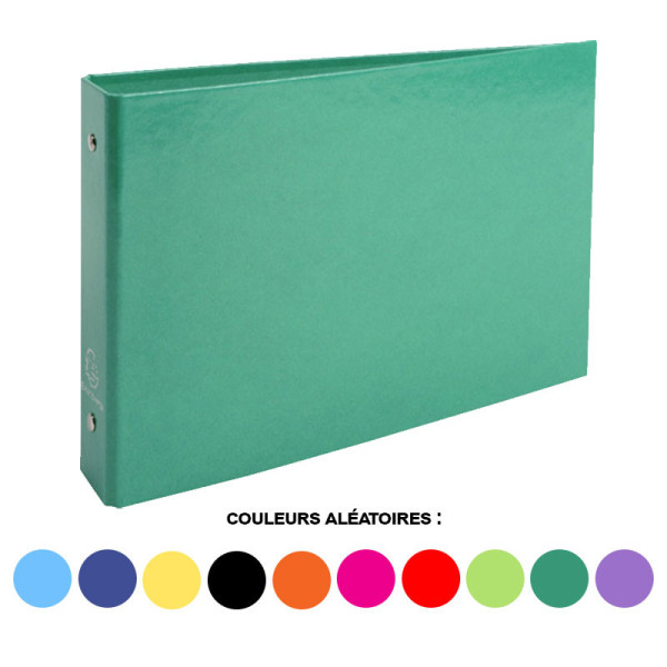 Classeur pour fiches bristol - 2 anneaux - 24 x 16,5 cm - Exacompta
