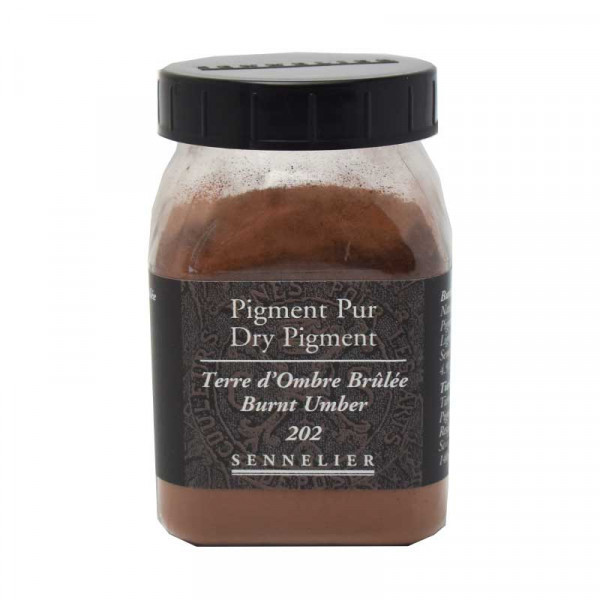 photo-Pigment en poudre - Sennelier - Terre d'ombre brûlée - Pot de 200 ml