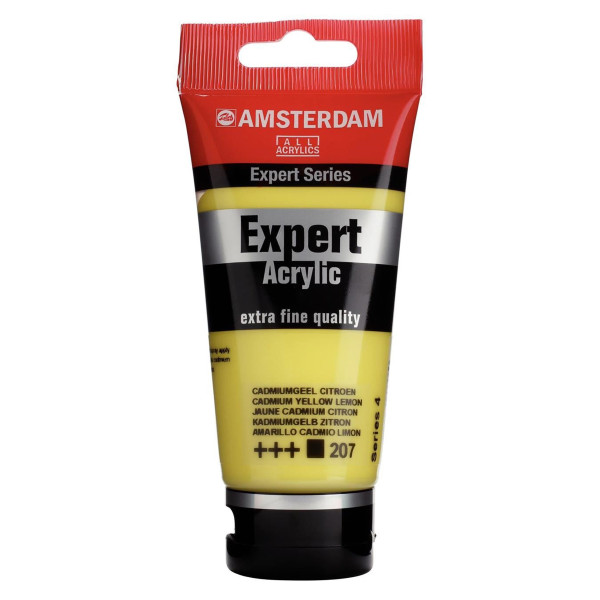 photo-Tube de peinture acrylique - Jaune Cadmium Citron 207 - Expert Acrylic - Amsterdam