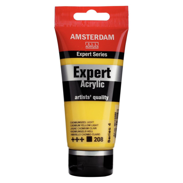 photo-Tube de peinture acrylique - Jaune Cadmium Clair 208 - Expert Acrylic - Amsterdam