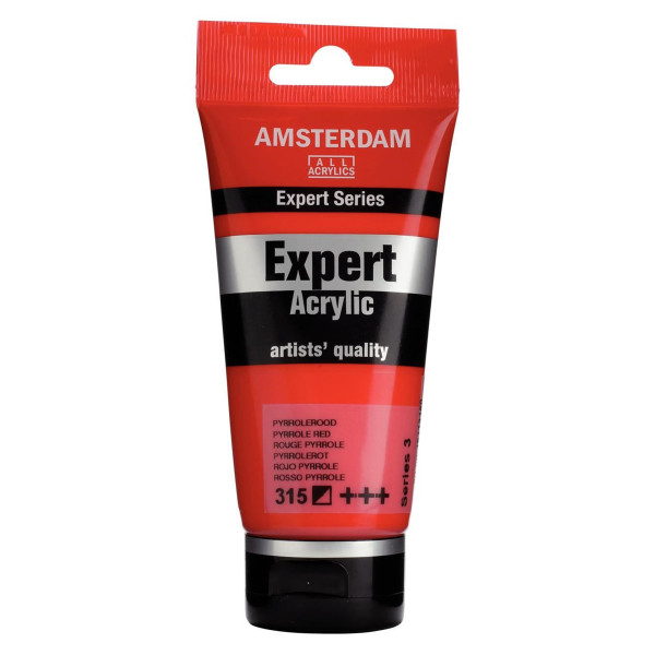 photo-Tube de peinture acrylique - Rouge Pyrrole 315 - Expert Acrylic - Amsterdam