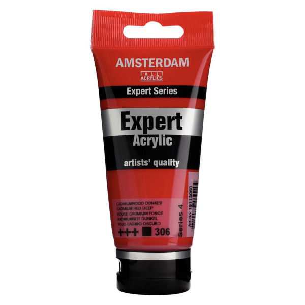 photo-Tube de peinture acrylique - Rouge Cadmium Foncé 306 - Expert Acrylic - Amsterdam
