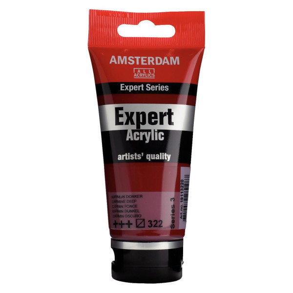 photo-Tube de peinture acrylique - Carmin Foncé 322 - Expert Acrylic - Amsterdam