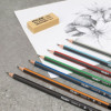 Crayons graphite - Assortiment de mines 2H,H,HB,B,2B,4B,6B + 2 gommes - Milan