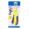 photo - Cutter - Lame métal - Auto-rétractable - Jaune - Verrouillage de sécurité - Milan