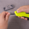 Cutter - Lame métal - Auto-rétractable - Jaune - Verrouillage de sécurité - Milan