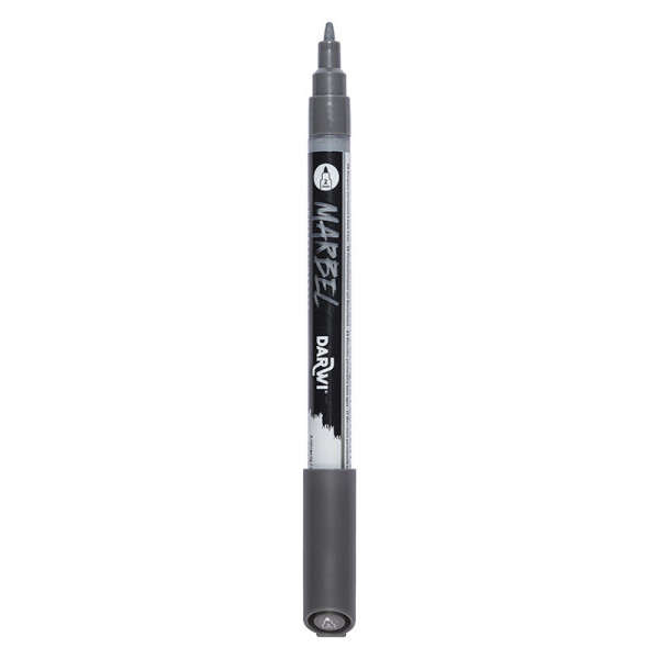 Marqueur - Peinture acrylique - Anthracite - Permanent - Pointe fine 2mm - Marbel - Darwi