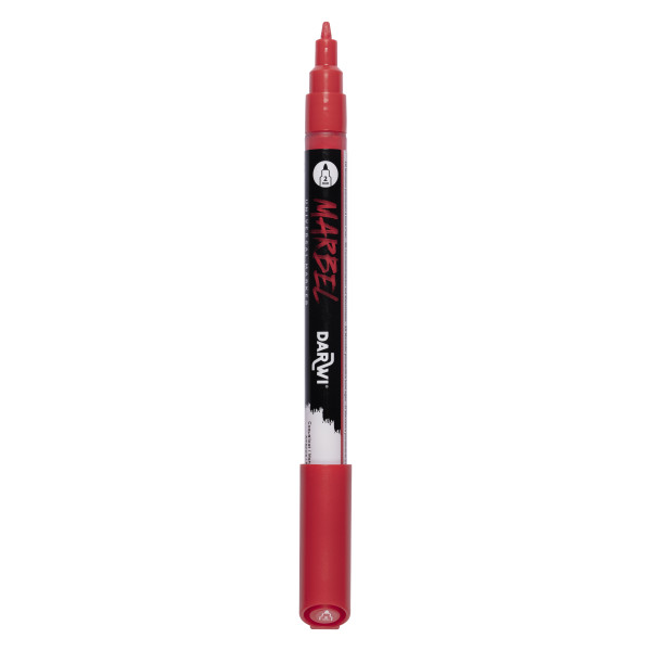 Marqueur - Peinture acrylique - Rouge - Permanent - Pointe fine 2mm - Marbel - Darwi