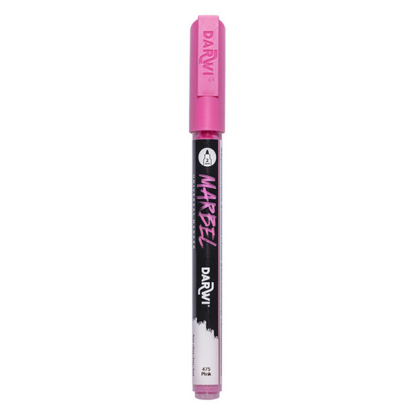 photo - Marqueur - Peinture acrylique - Rose - Permanent - Pointe fine 2mm - Marbel - Darwi
