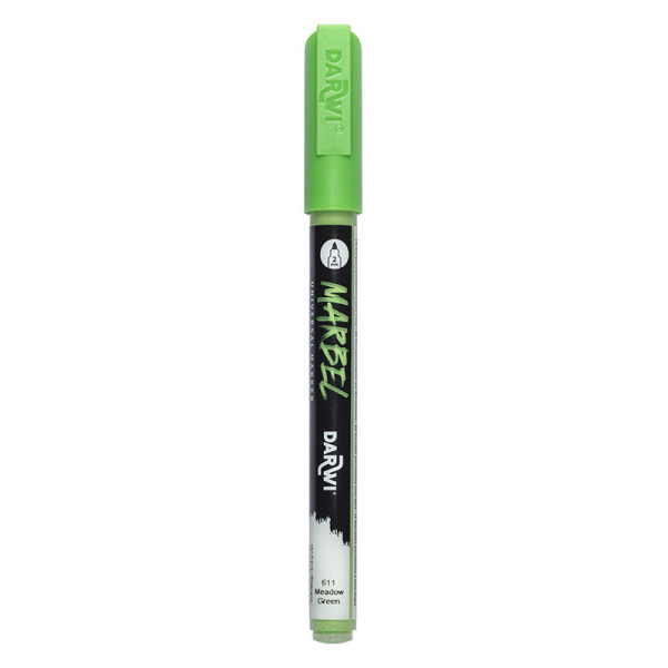photo - Marqueur - Peinture acrylique - Vert prairie - Permanent - Pointe fine 2mm - Marbel - Darwi
