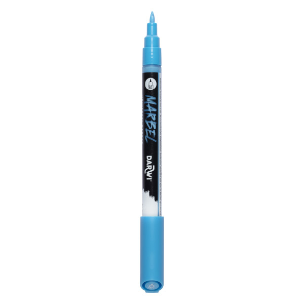 Marqueur - Peinture acrylique - Bleu - Permanent - Pointe 0,7mm - Marbel - Darwi