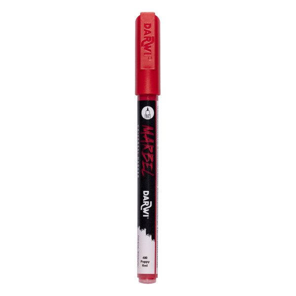 photo - Marqueur - Peinture acrylique - Rouge - Permanent - Pointe 0,7mm - Marbel - Darwi