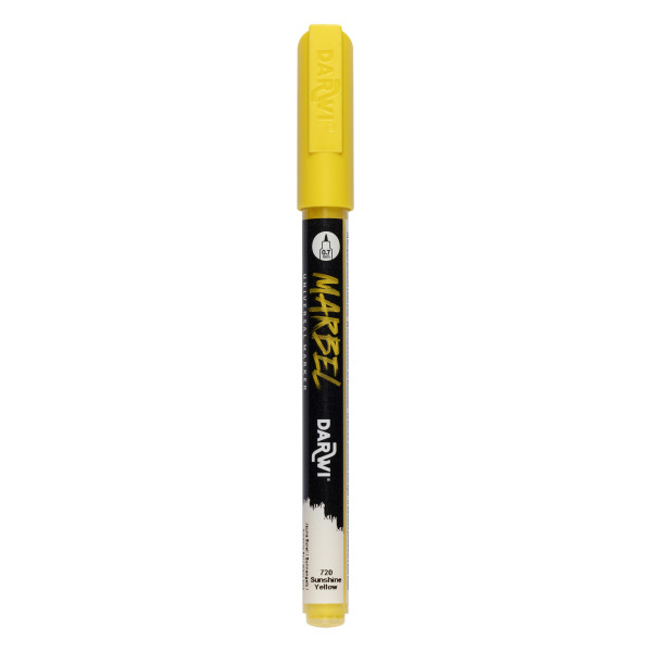 Marqueur - Peinture acrylique - Jaune - Permanent - Pointe 0,7mm - Marbel - Darwi