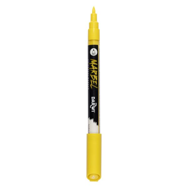 Marqueur - Peinture acrylique - Jaune - Permanent - Pointe 0,7mm - Marbel - Darwi