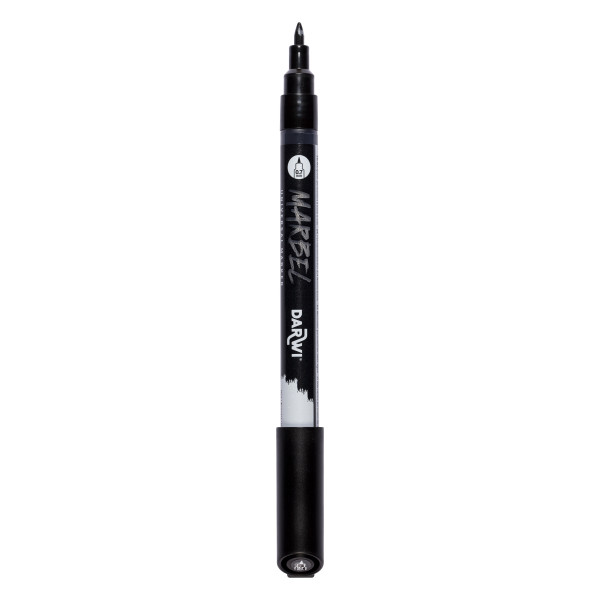 Marqueur - Peinture acrylique - Noir - Permanent - Pointe 0,7mm - Marbel - Darwi
