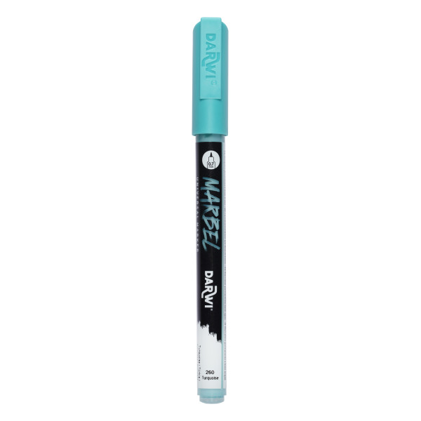 Marqueur - Peinture acrylique - Turquoise - Permanent - Pointe 0,7mm - Marbel - Darwi