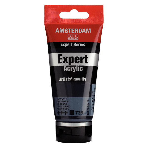 photo-Tube de peinture acrylique - Noir Oxyde 735 - Expert Acrylic - Amsterdam