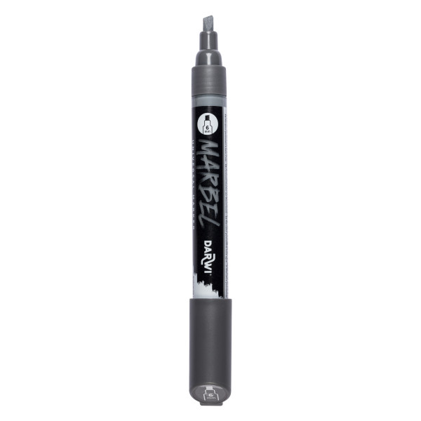 Marqueur - Peinture acrylique - Anthracite - Permanent - Pointe biseautée 6mm - Marbel - Darwi