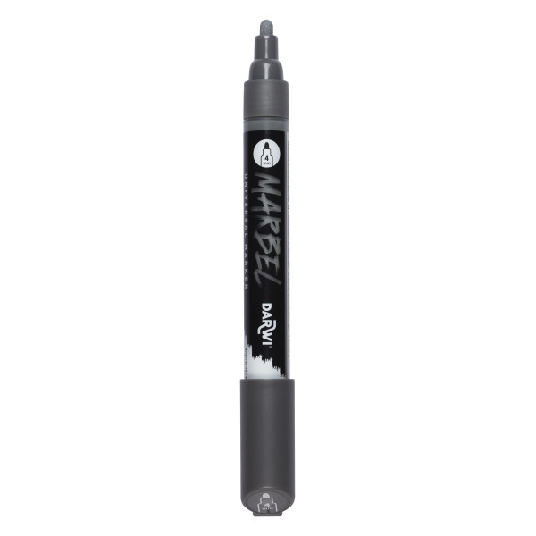 Marqueur - Peinture acrylique - Anthracite - Permanent - Pointe ronde 1mm - Marbel - Darwi
