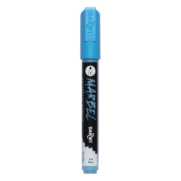 photo - Marqueur - Peinture acrylique - Bleu - Permanent - Pointe ronde 1mm - Marbel - Darwi