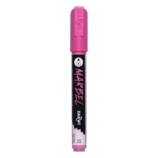 photo - Marqueur - Peinture acrylique - Rose - Permanent - Pointe ronde 1mm - Marbel - Darwi