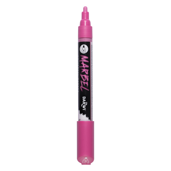 Marqueur - Peinture acrylique - Rose - Permanent - Pointe ronde 1mm - Marbel - Darwi