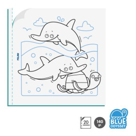 Cahier de coloriage - Enfant - Animaux de la mer - Poissons - Dès 4 ans