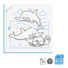 Cahier de coloriage - Enfant - Animaux de la mer - Poissons - Dès 4 ans