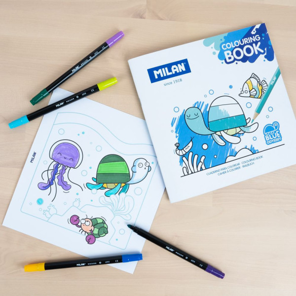 Cahier de coloriage - Enfant - Animaux de la mer - Poissons - Dès 4 ans