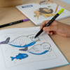 Cahier de coloriage - Enfant - Animaux de la mer - Poissons - Dès 4 ans