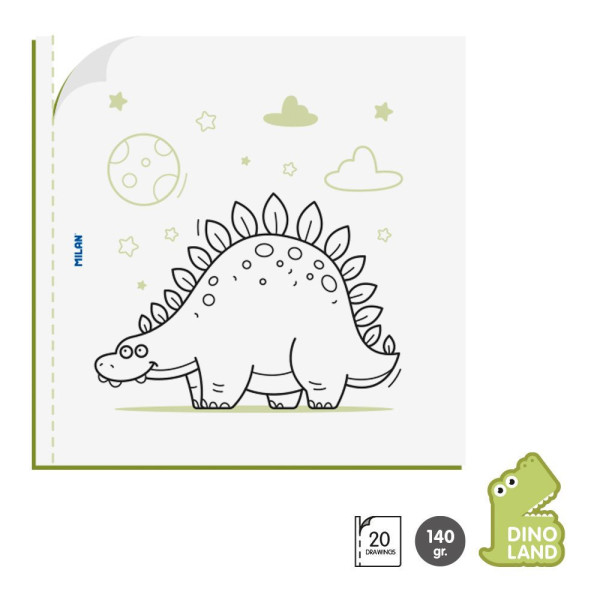 Cahier de coloriage - Enfant - Dinosaures - 20 dessins à colorier - Dès 4 ans