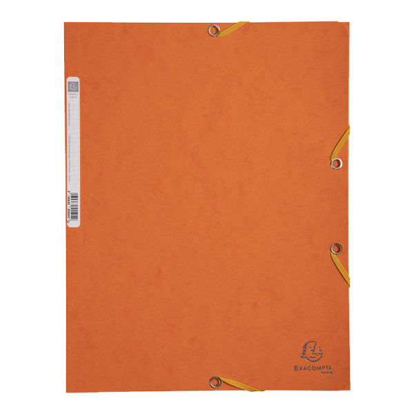 photo-Chemise à élastique 3 rabats - A4 - Orange - Exacompta
