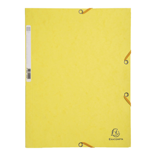 photo-Chemise à élastique 3 rabats - A4 - Jaune citron - Exacompta