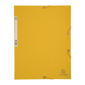 photo-Chemise à élastique 3 rabats - A4 - Jaune - Exacompta