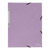 photo-Chemise à élastique 3 rabats - A4 - Mauve - Exacompta