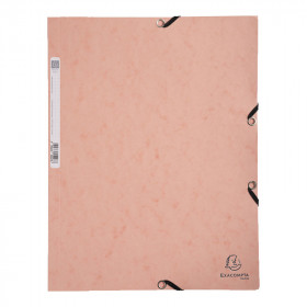 photo-Chemise à élastique 3 rabats - A4 - Corail - Exacompta