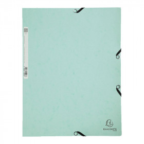 photo-Chemise à élastique 3 rabats - A4 - Vert pastel - Exacompta