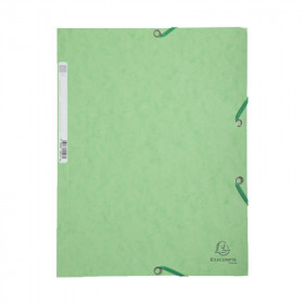 photo-Chemise à élastique 3 rabats - A4 - Vert tilleul - Exacompta