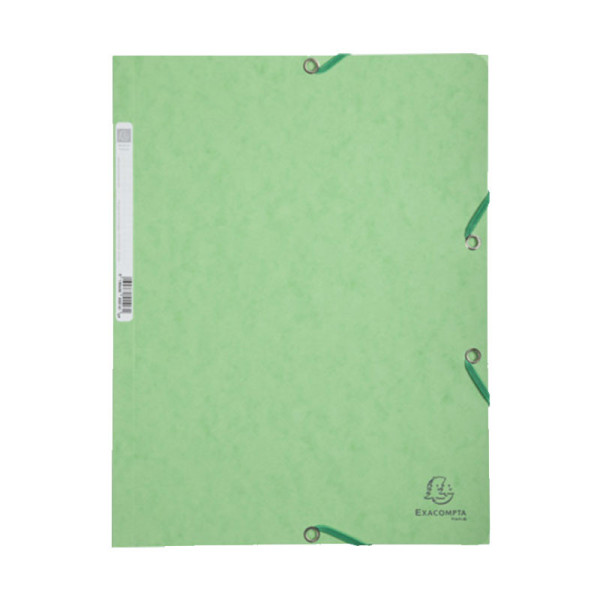 photo-Chemise à élastique 3 rabats - A4 - Vert tilleul - Exacompta