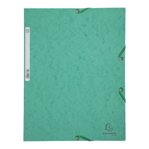 photo-Chemise à élastique 3 rabats - A4 - Vert - Exacompta