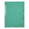 photo-Chemise à élastique 3 rabats - A4 - Vert - Exacompta
