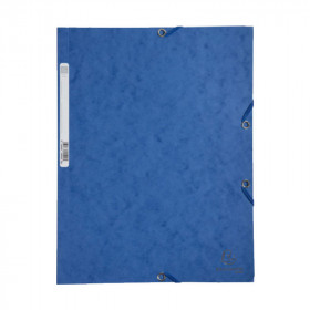 photo-Chemise à élastique 3 rabats - A4 - Bleu - Exacompta