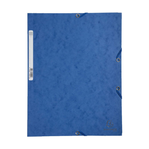 photo-Chemise à élastique 3 rabats - A4 - Bleu - Exacompta