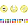 Crayons de couleurs - Double pointe - 24 couleurs vives - Scolaire - Coloriage - Apli Kids
