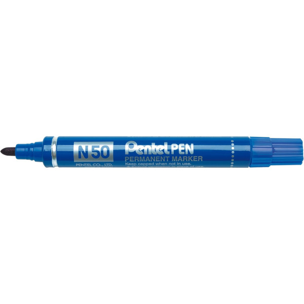 photo - Marqueur - Bleu - Indélébile - Permanent - Pointe ogive - Pentel - Pen N50