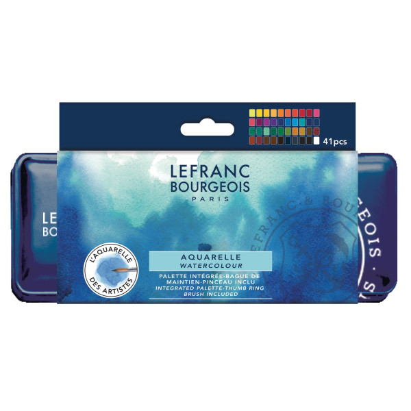 photo-Coffret - Aquarelle Qualité Fine - Lefranc Bourgeois - 40 demi-godets